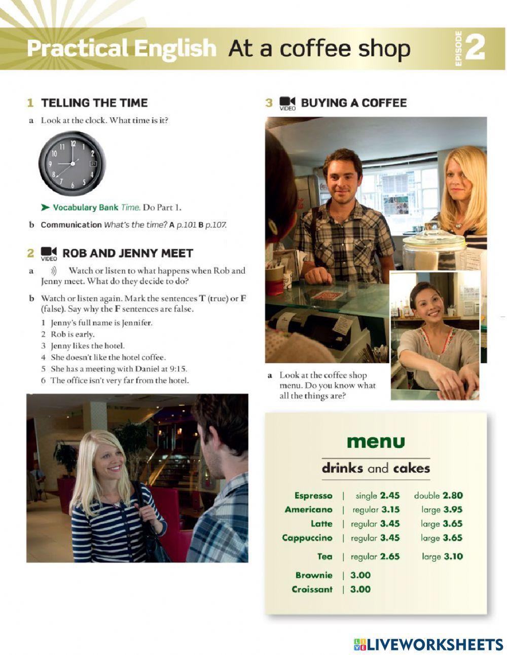 Practical English - at a coffee shop