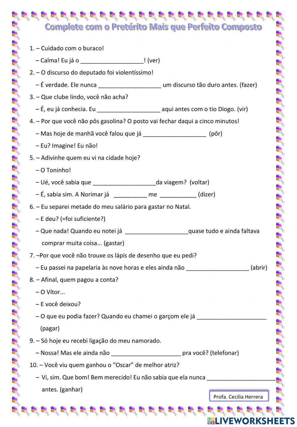 Mais que Perfeito Composto