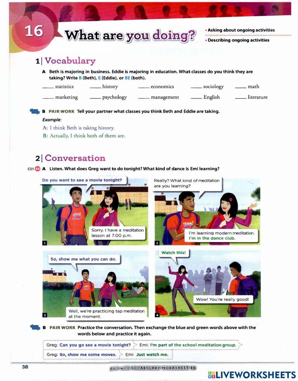 Unit 16: What are you doing?