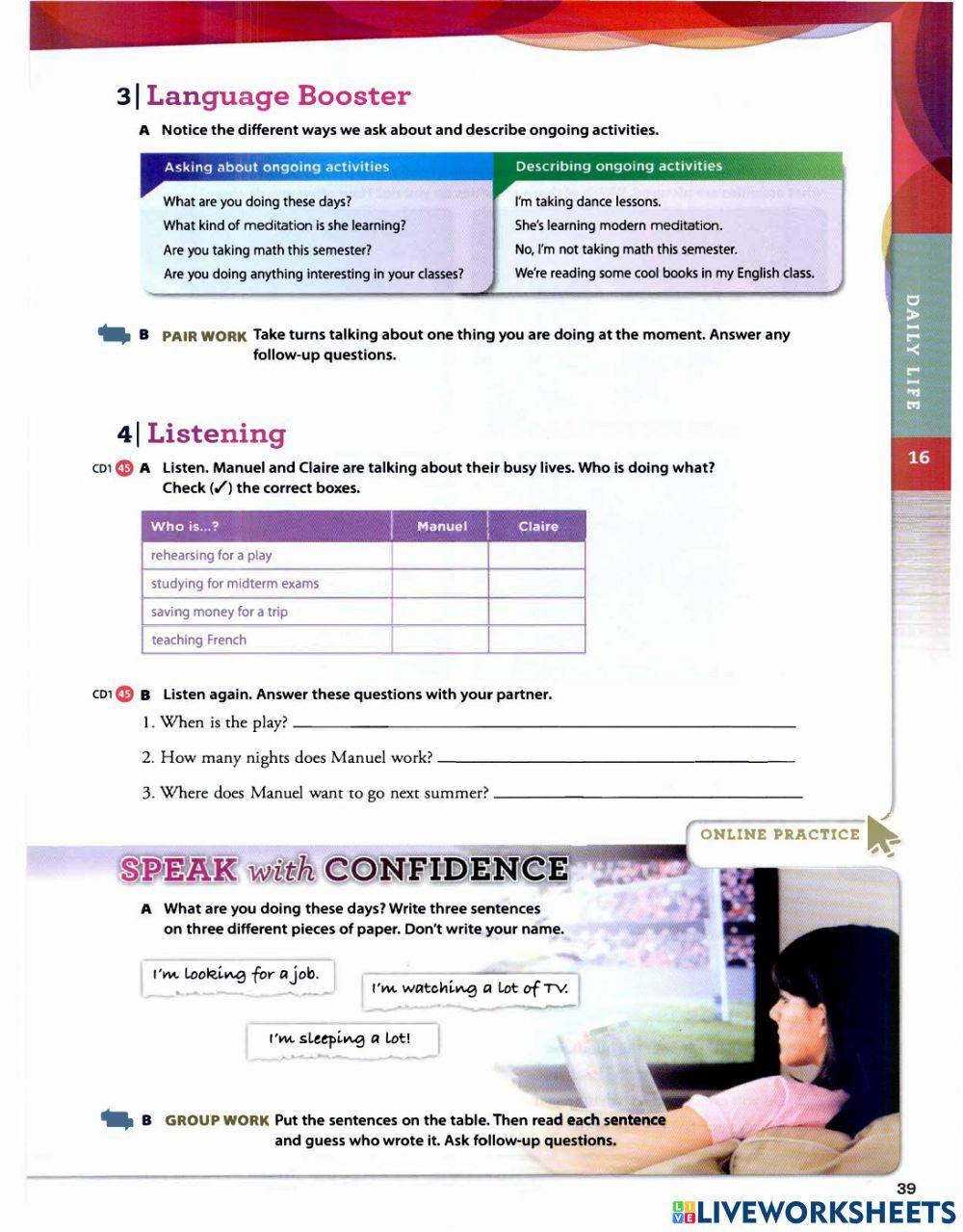 Unit 16: What are you doing?