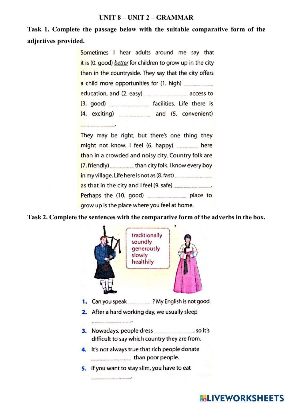 English 8 - Unit 2 - Grammar