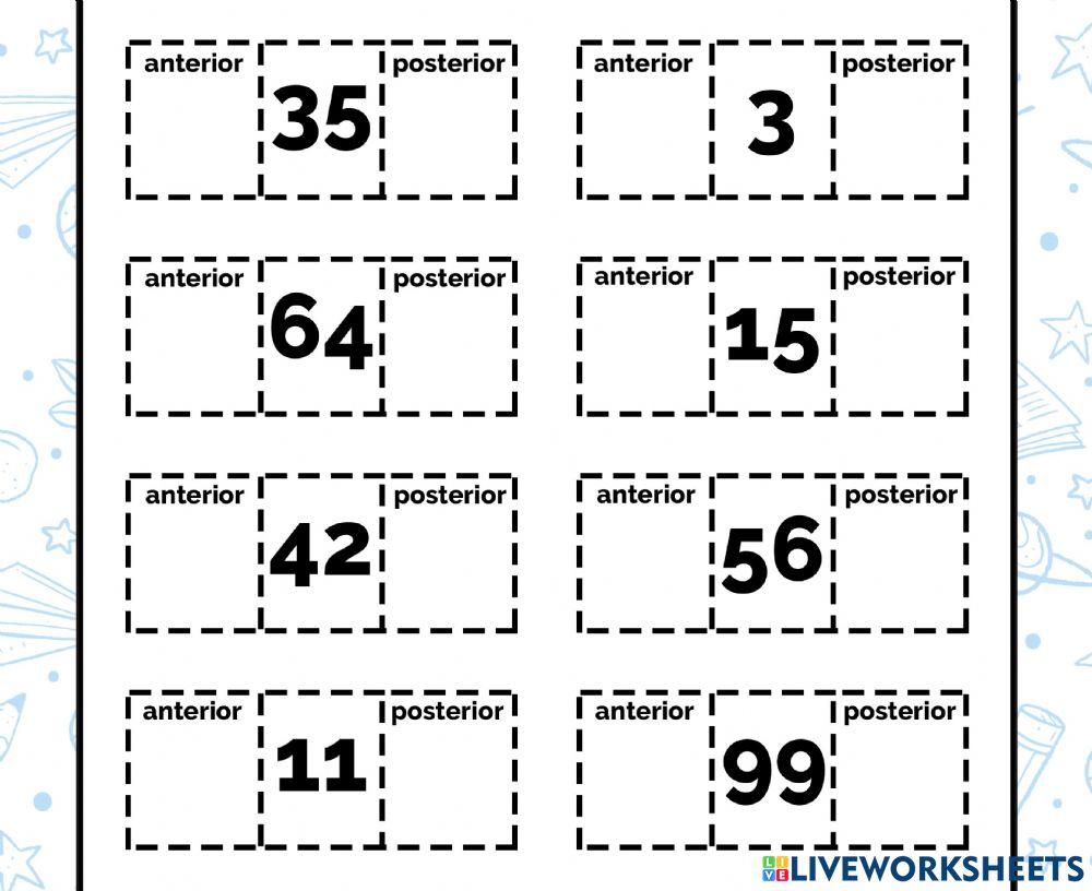 Anterior y posterior