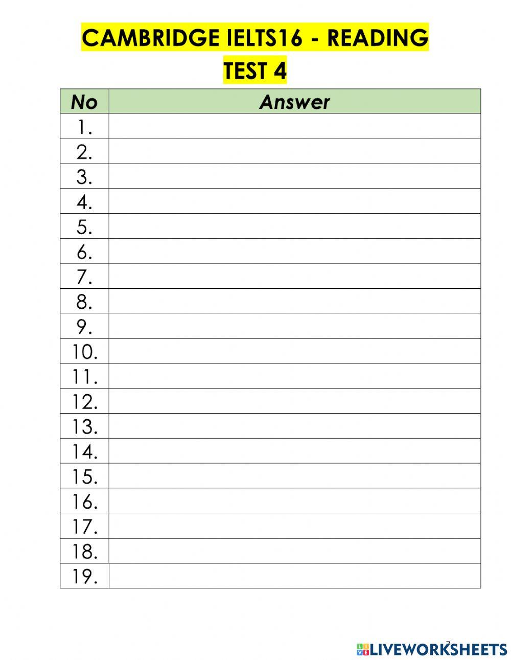 Cambridge 16 - Reading - Test 04