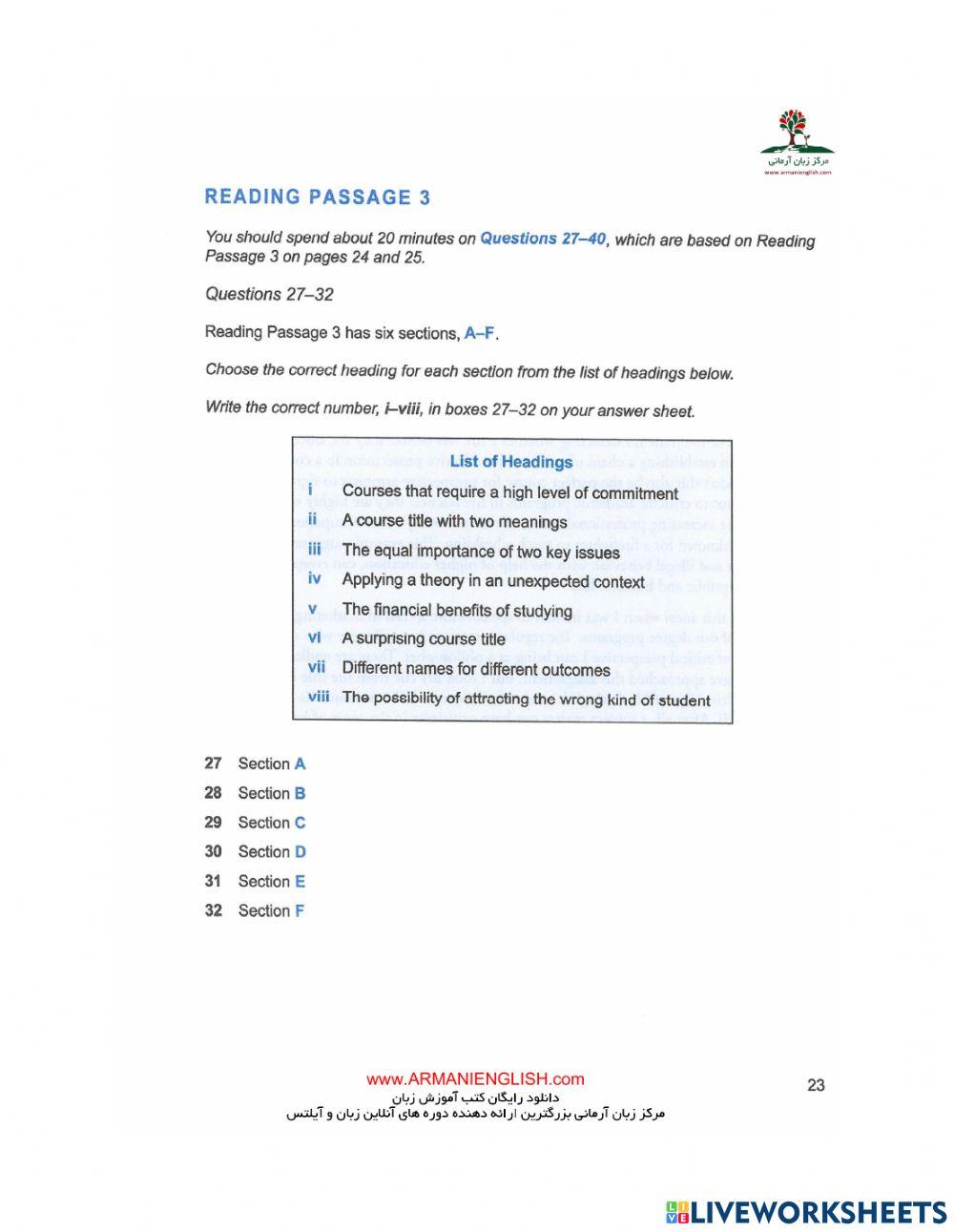 Cambridge IELTS Reading 12- 5 (Part two)