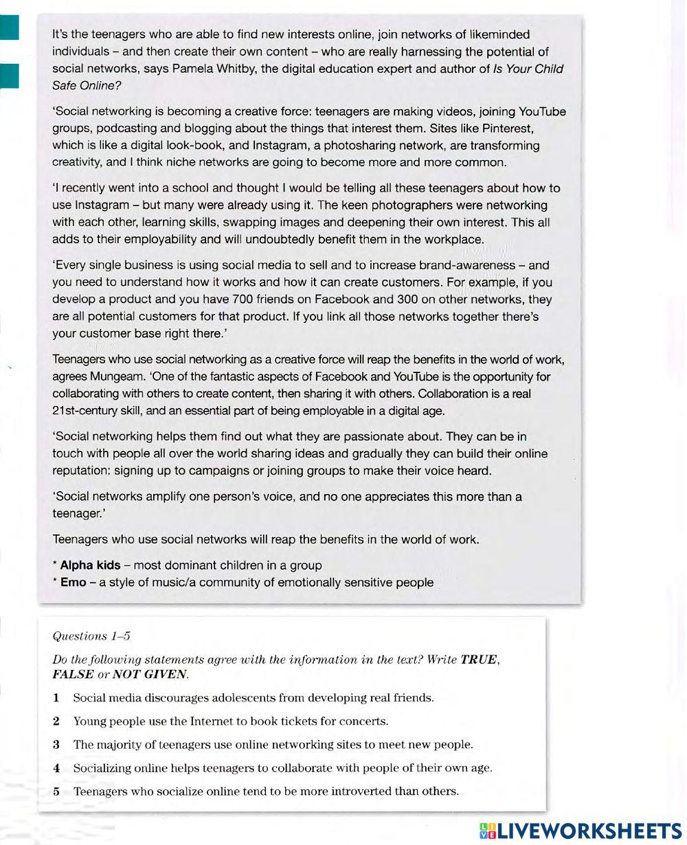 Reading Ex. - IELTS (3 sections)