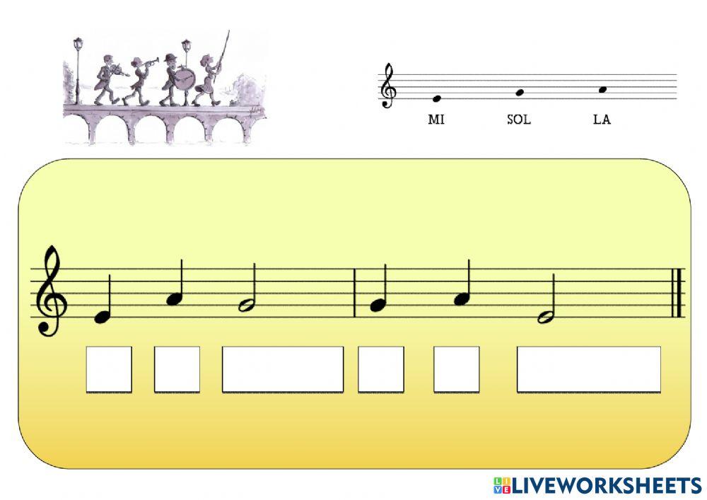 Notas La, Sol y Mi (Prueba)