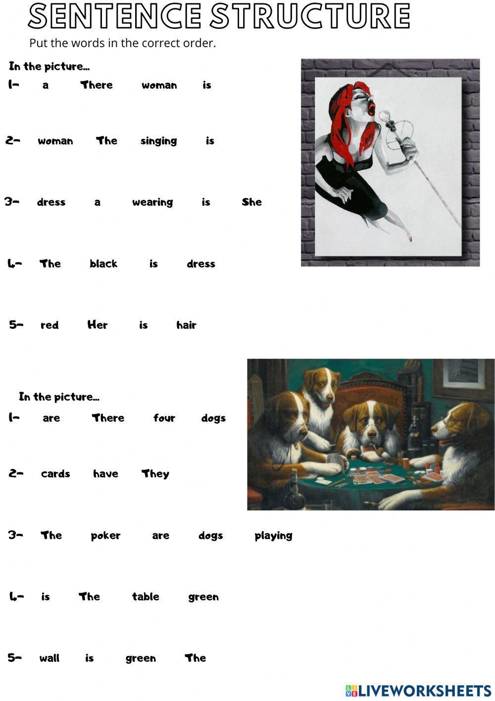 Paintings - sentence structure