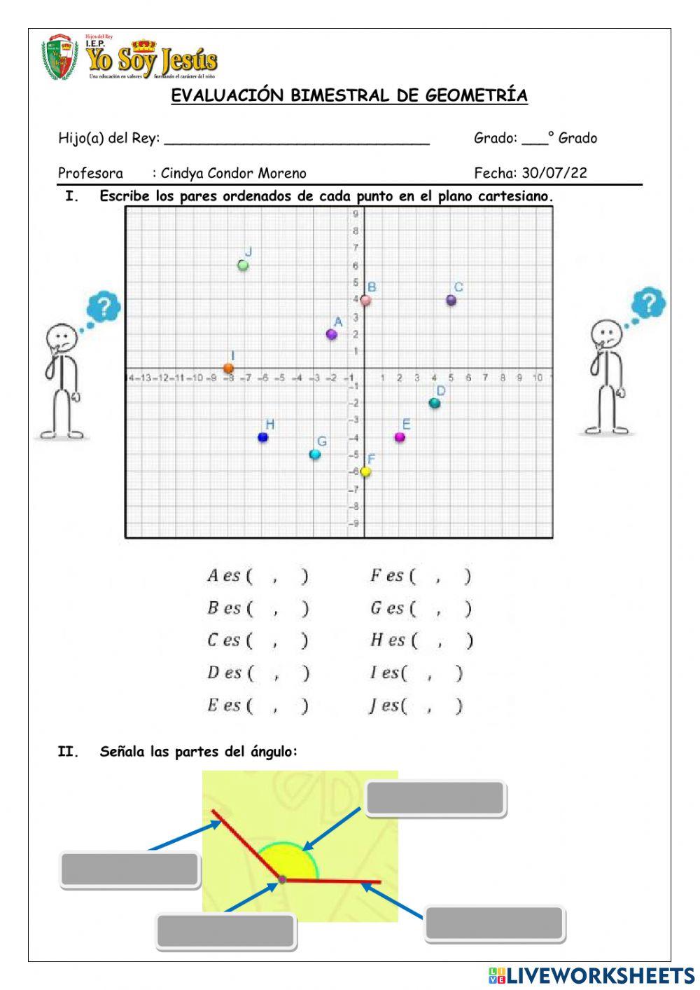 Evaluación de geometría