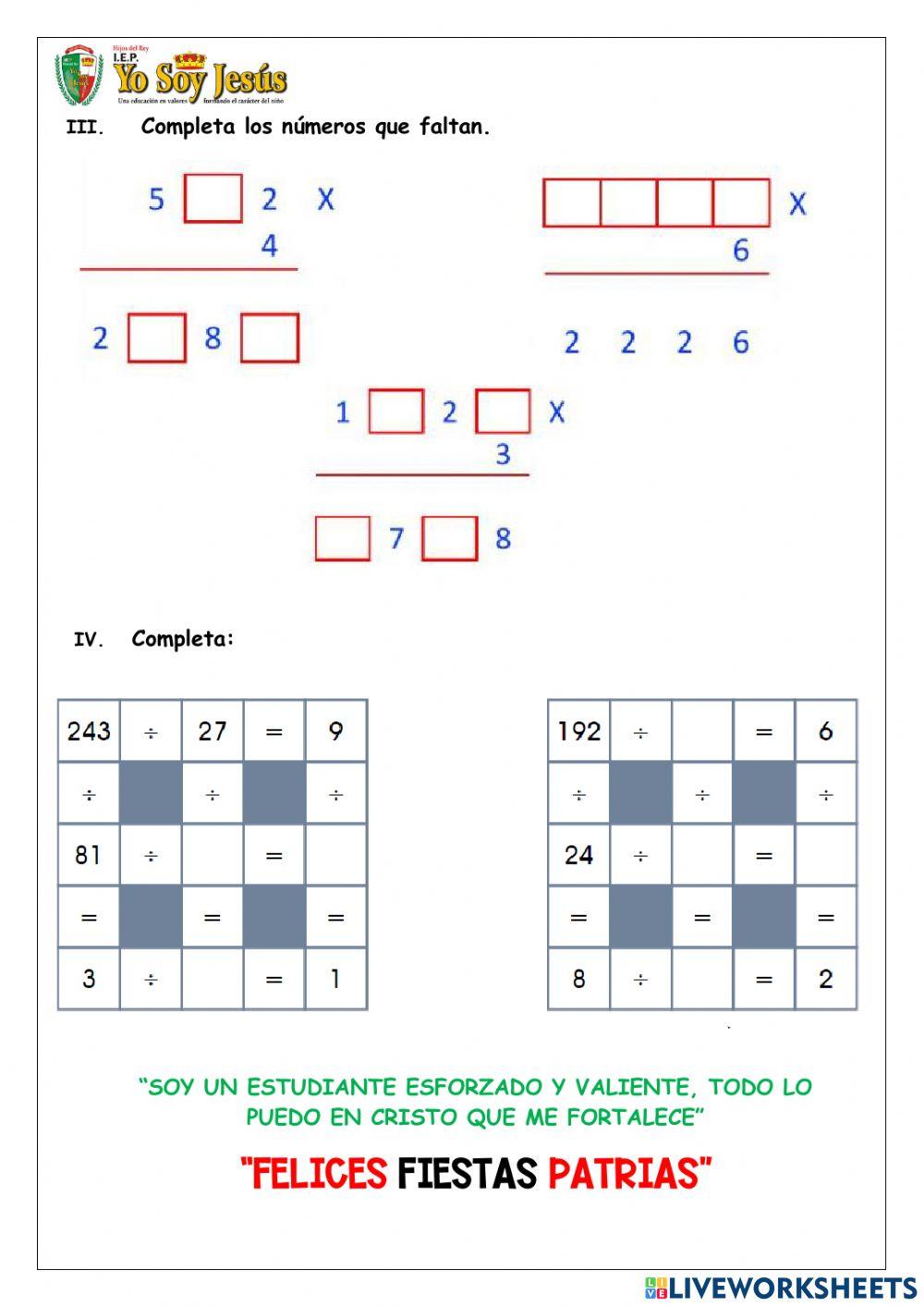Evaluación de Razonamiento Matemático