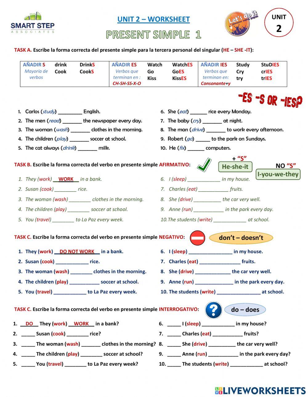 UNIT 2 - Present Simple - Do-Does