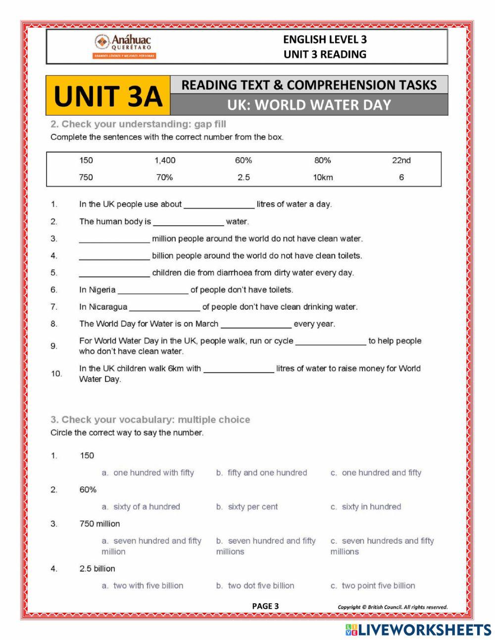 UNIT 3A READING (LEVEL 3) 2405613 | TeacherAlex_03_UTEQ