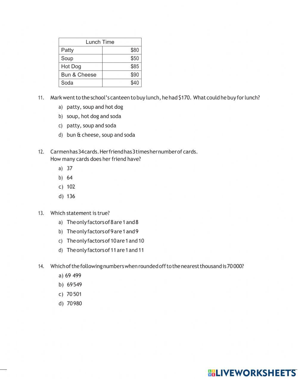 4243514 | GRADE 4 MATHEMATICS ASSESSMENT TEST