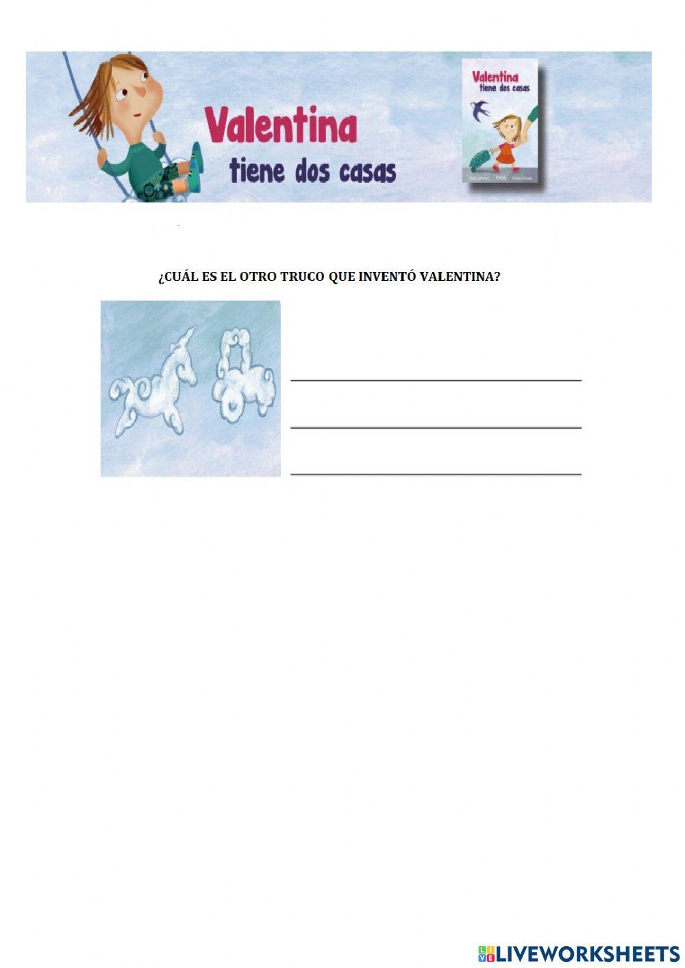 Cuento: -Valentina Tiene dos casas-