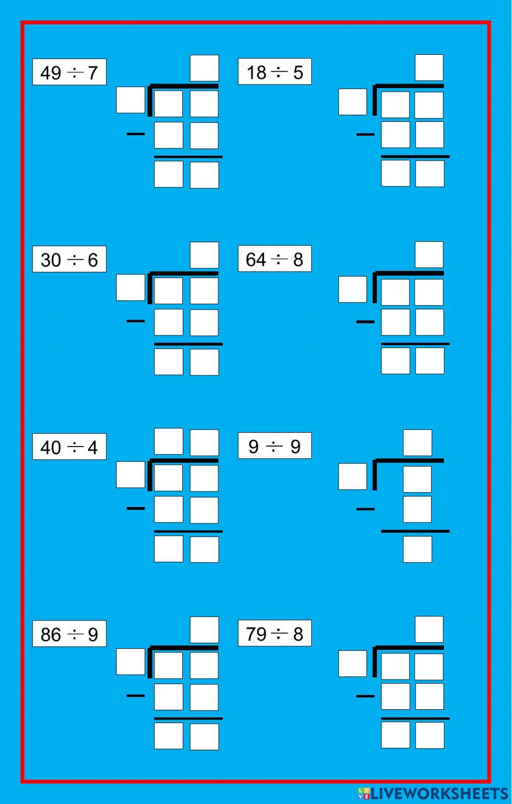 División exacta e inexacta