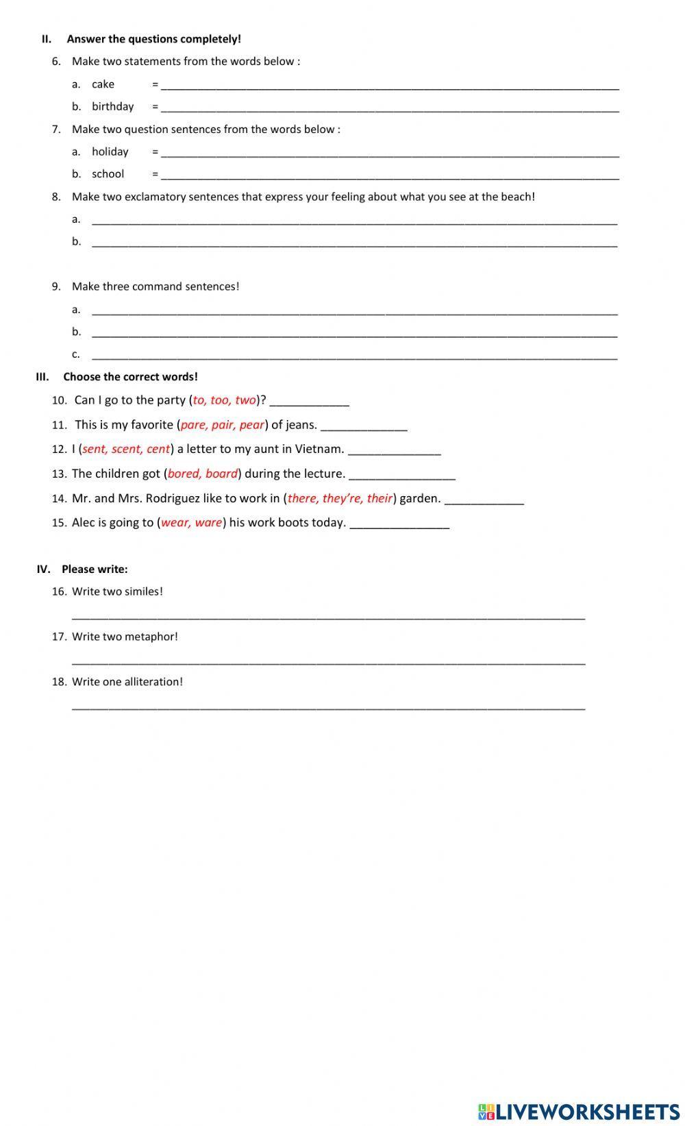 English Review Chapter 1