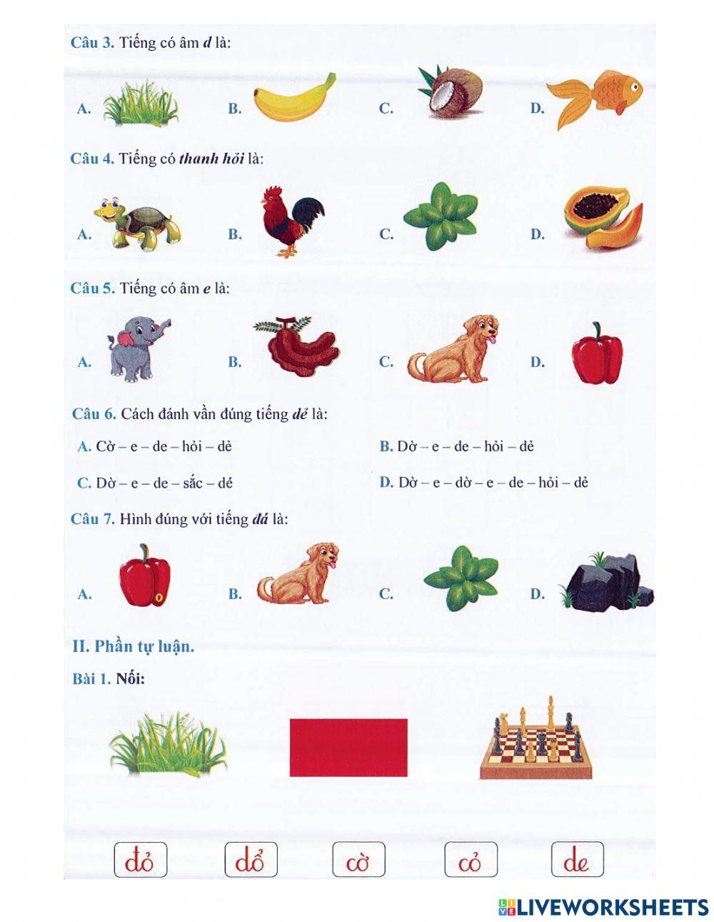 Tiếng Việt 1 - Tuần 2