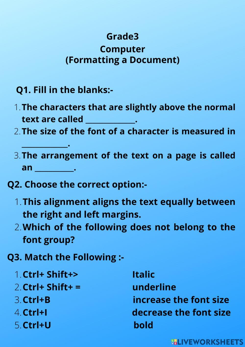 Formatting in MS Word 2016