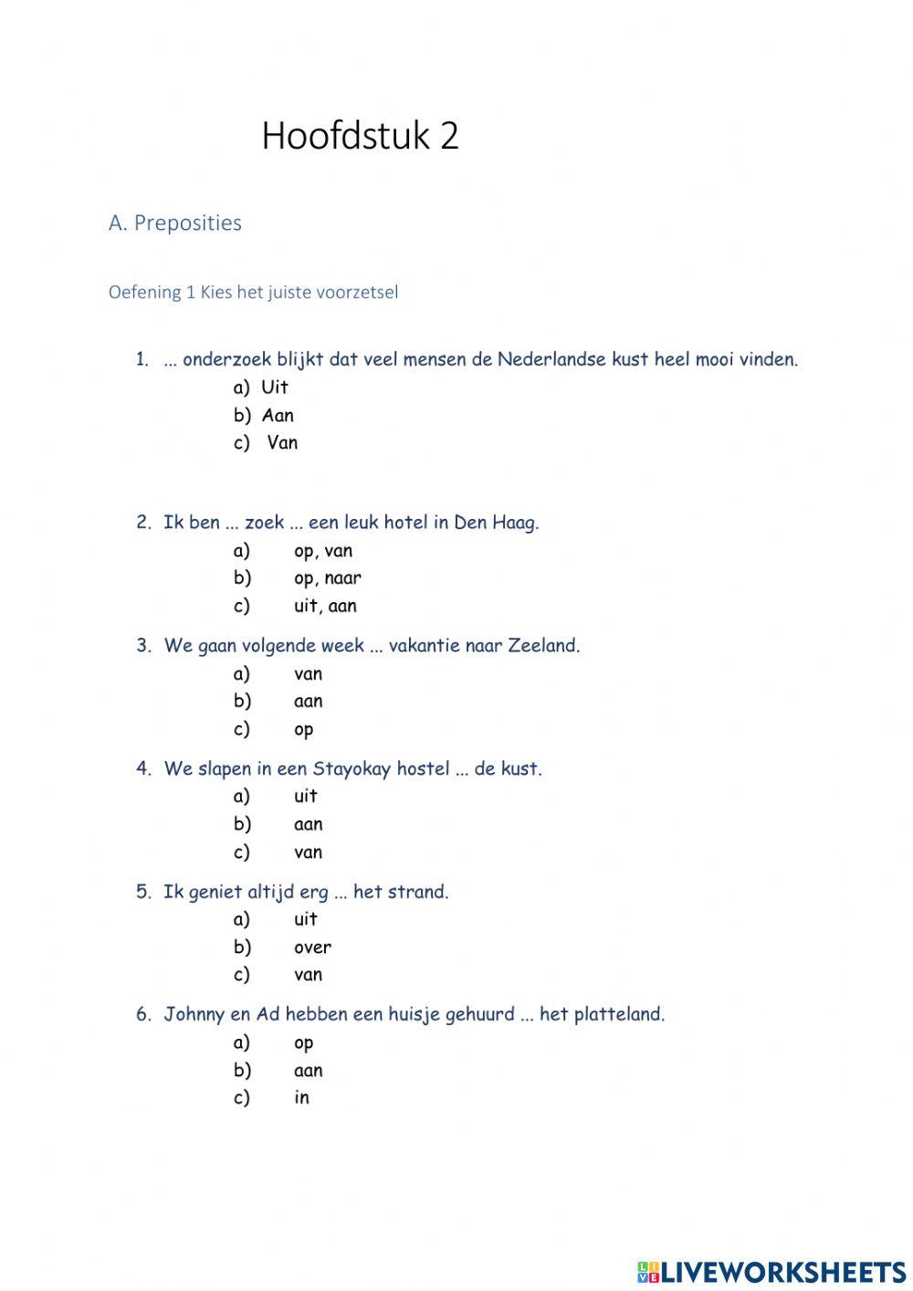 NIA - H2 extra oefeningen
