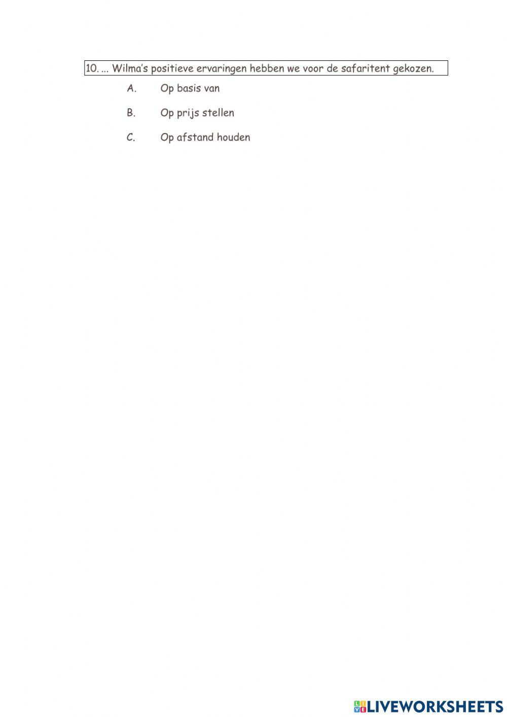 NIA - H2 extra oefeningen