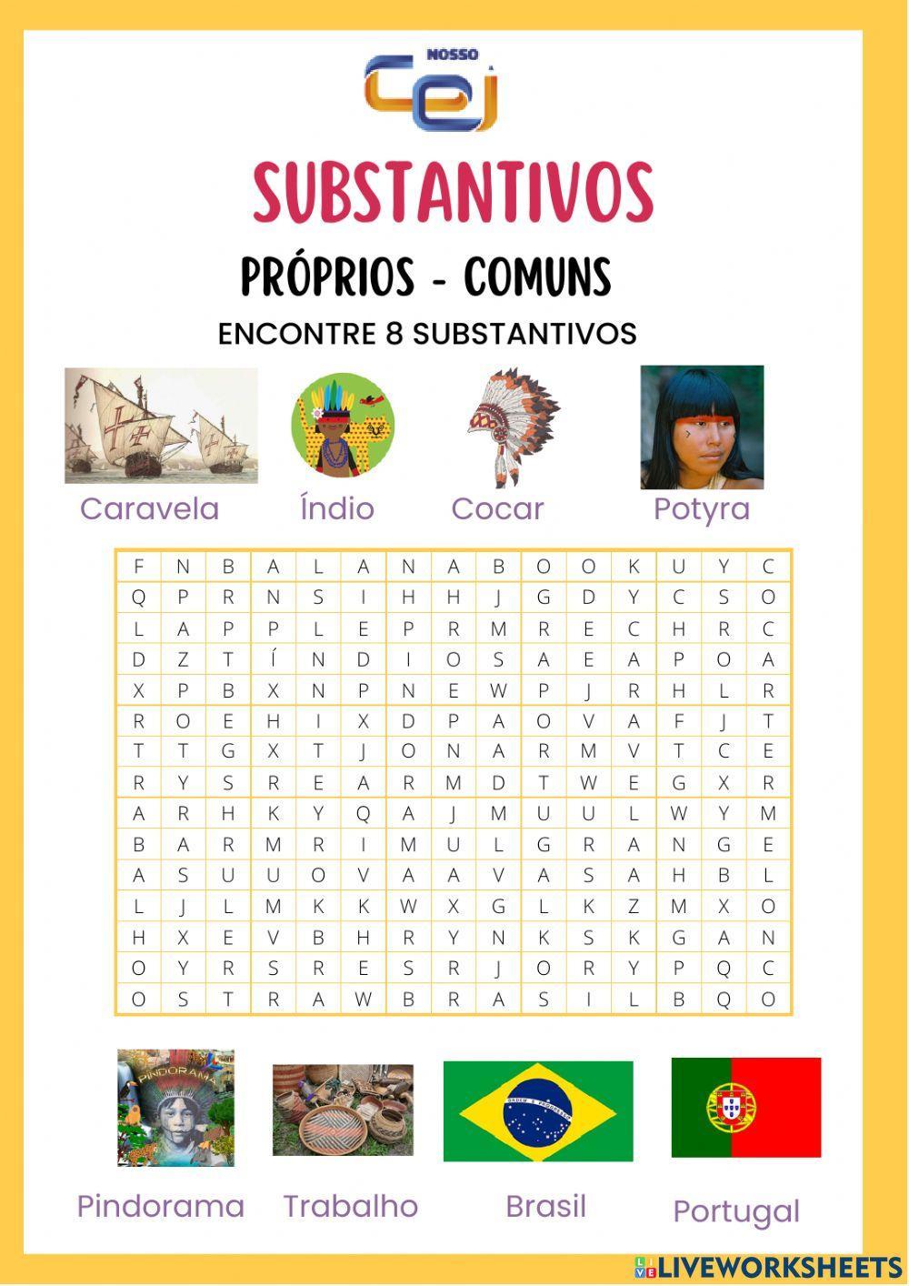 Substantivos próprios e comuns