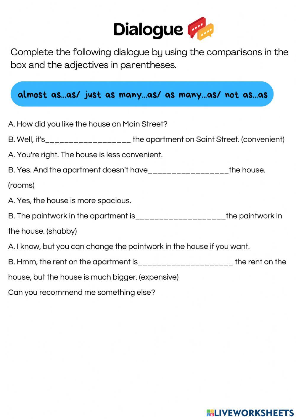 2104923 Dialogue Jennifer09644 LiveWorksheets 2104923-dialogue-jennifer09644-liveworksheets