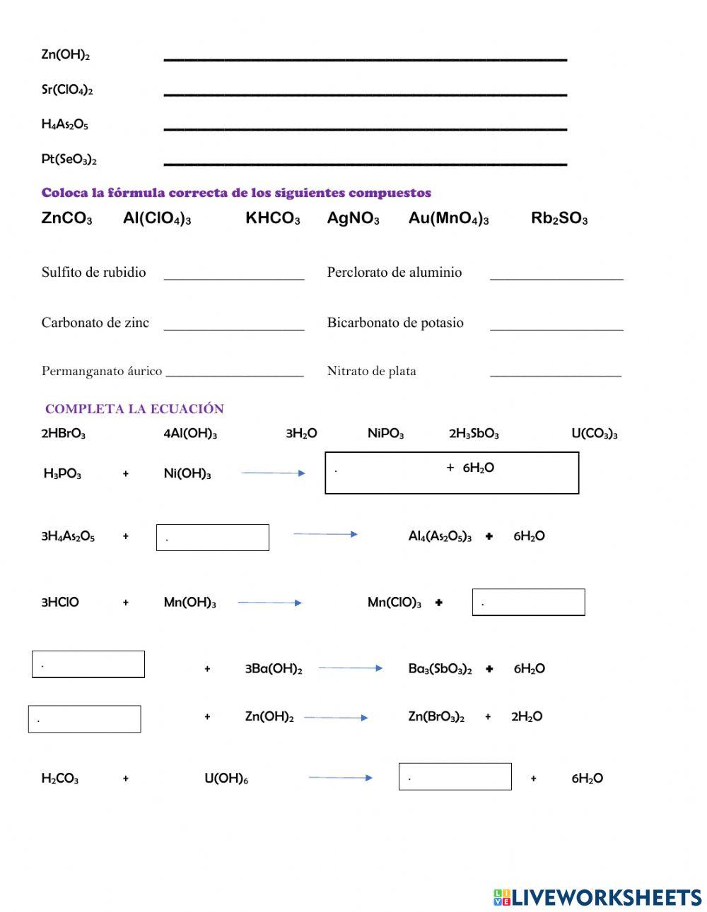 Compuestos ternarios recuperación