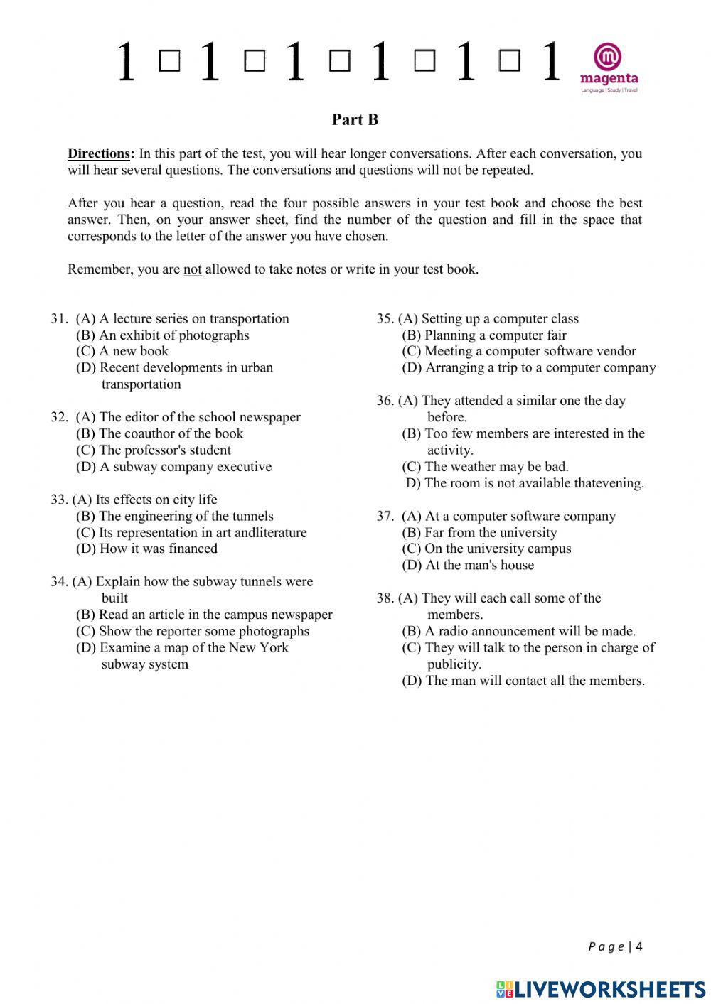 TOEFL Prediction v1.0.722 Listening