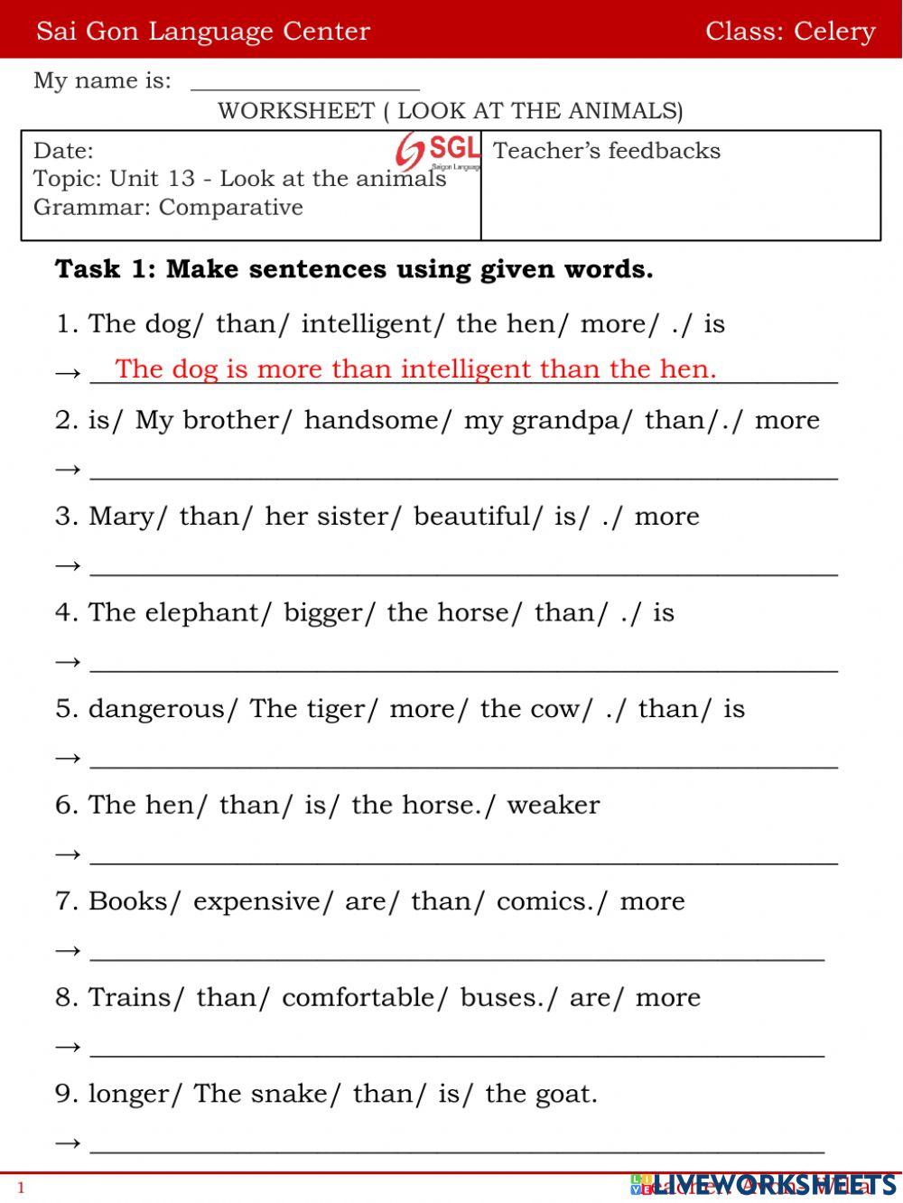 Look at the animals!