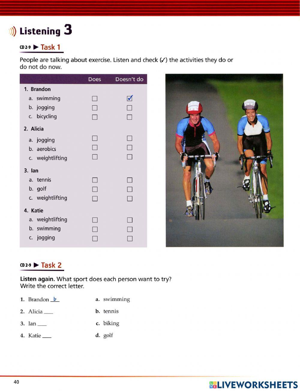 Unit 10 Listening supplementary