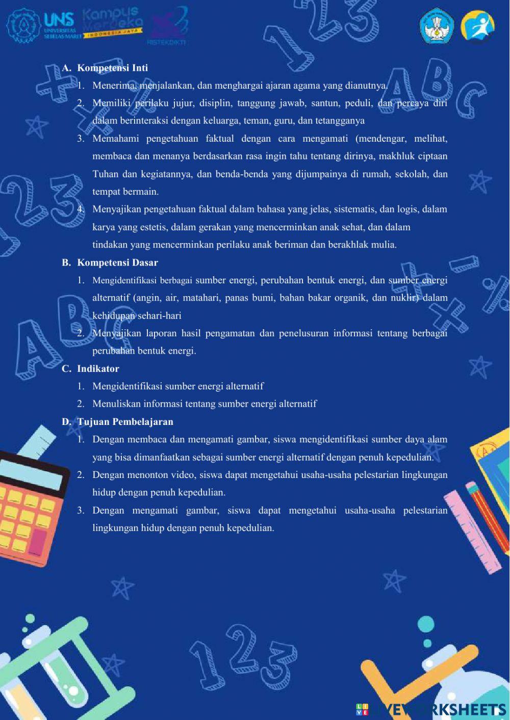 LKPD Pembelajaran IPA Tema Kayanya Negeriku (Upaya Pelestarian Alam)