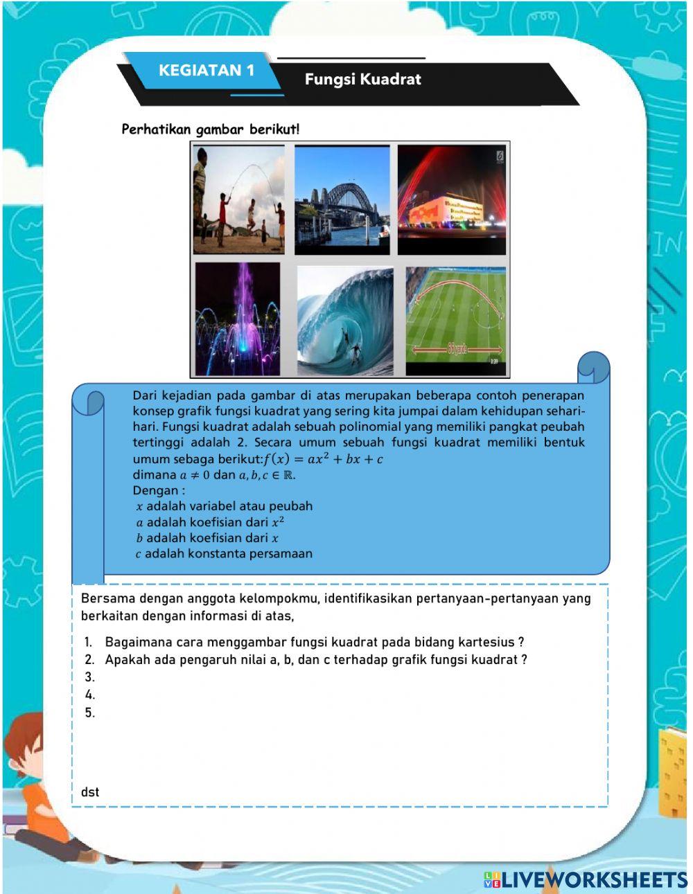 E-lkpd fungsi kuadrat