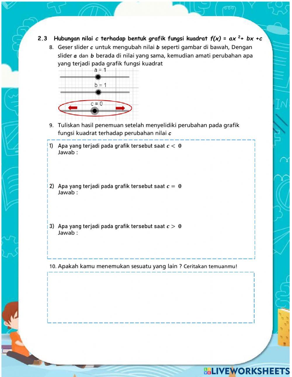 E-lkpd fungsi kuadrat