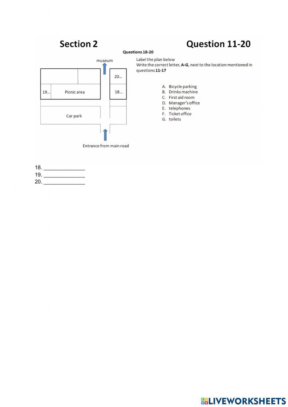 21-day IELTS challege - Day 9 - listening map labelling