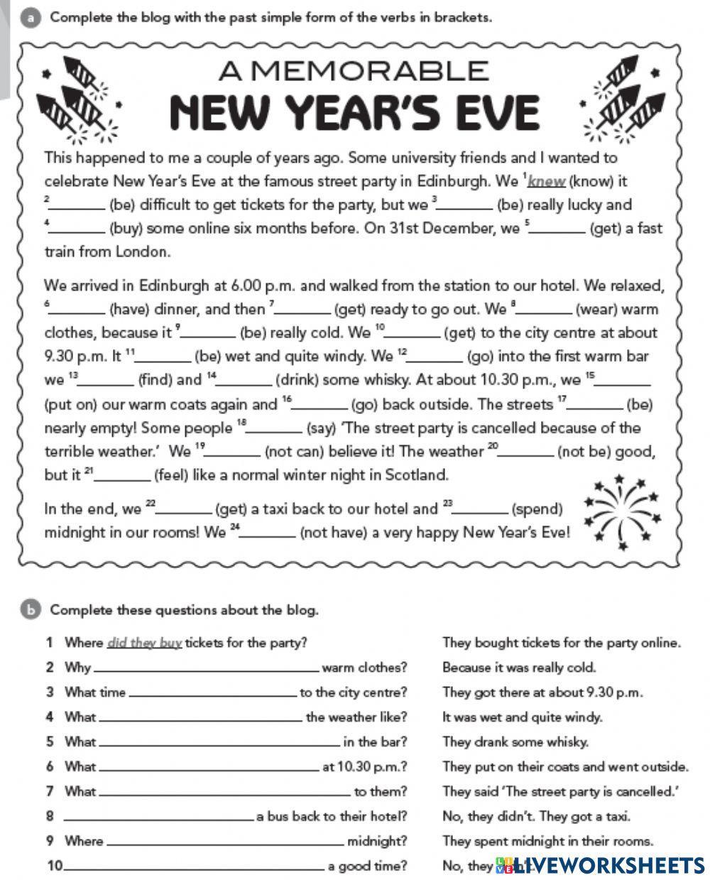 Past Simple Irregular verbs