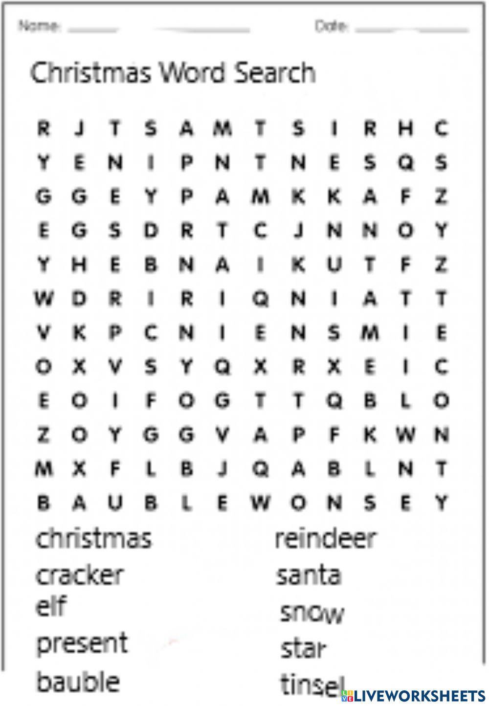 Christmas Word Search