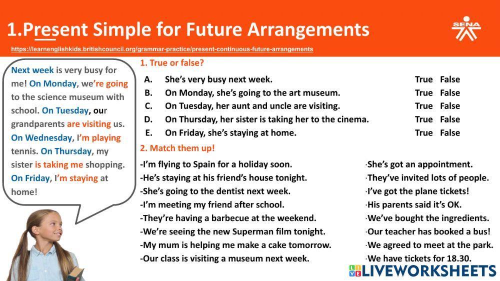 Present Continuous for Future Arrangements