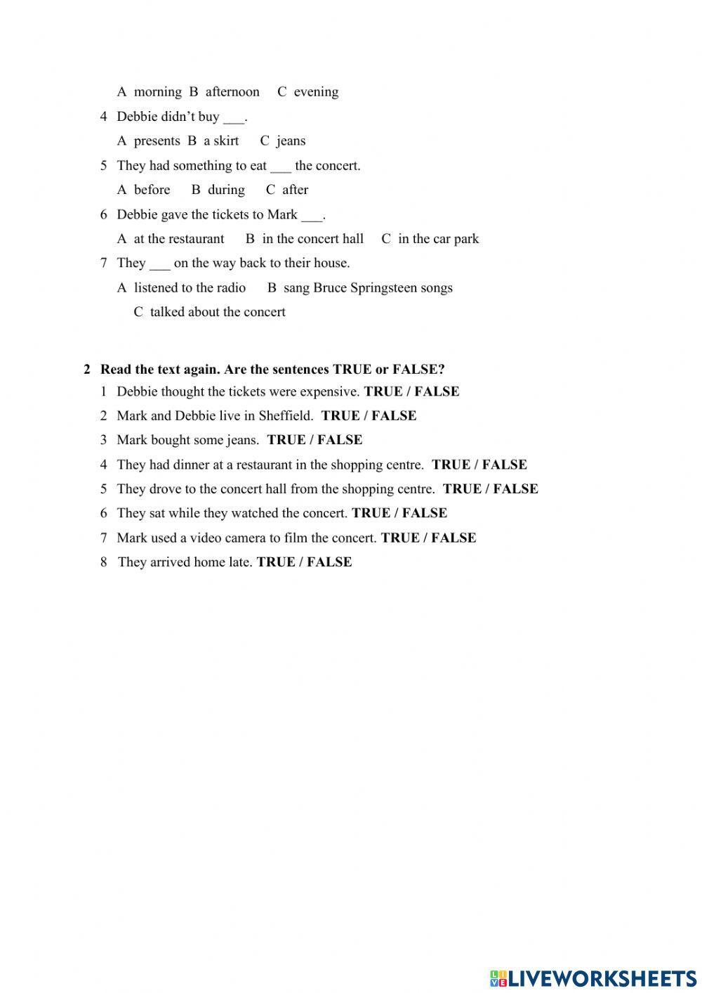 Adults 2 - Mid term - Reading - 2022