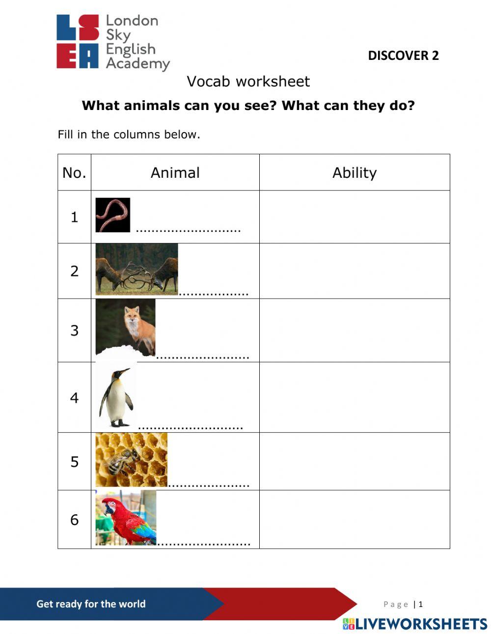 Lesson 1-Unit 2-OD2-Vocab WS
