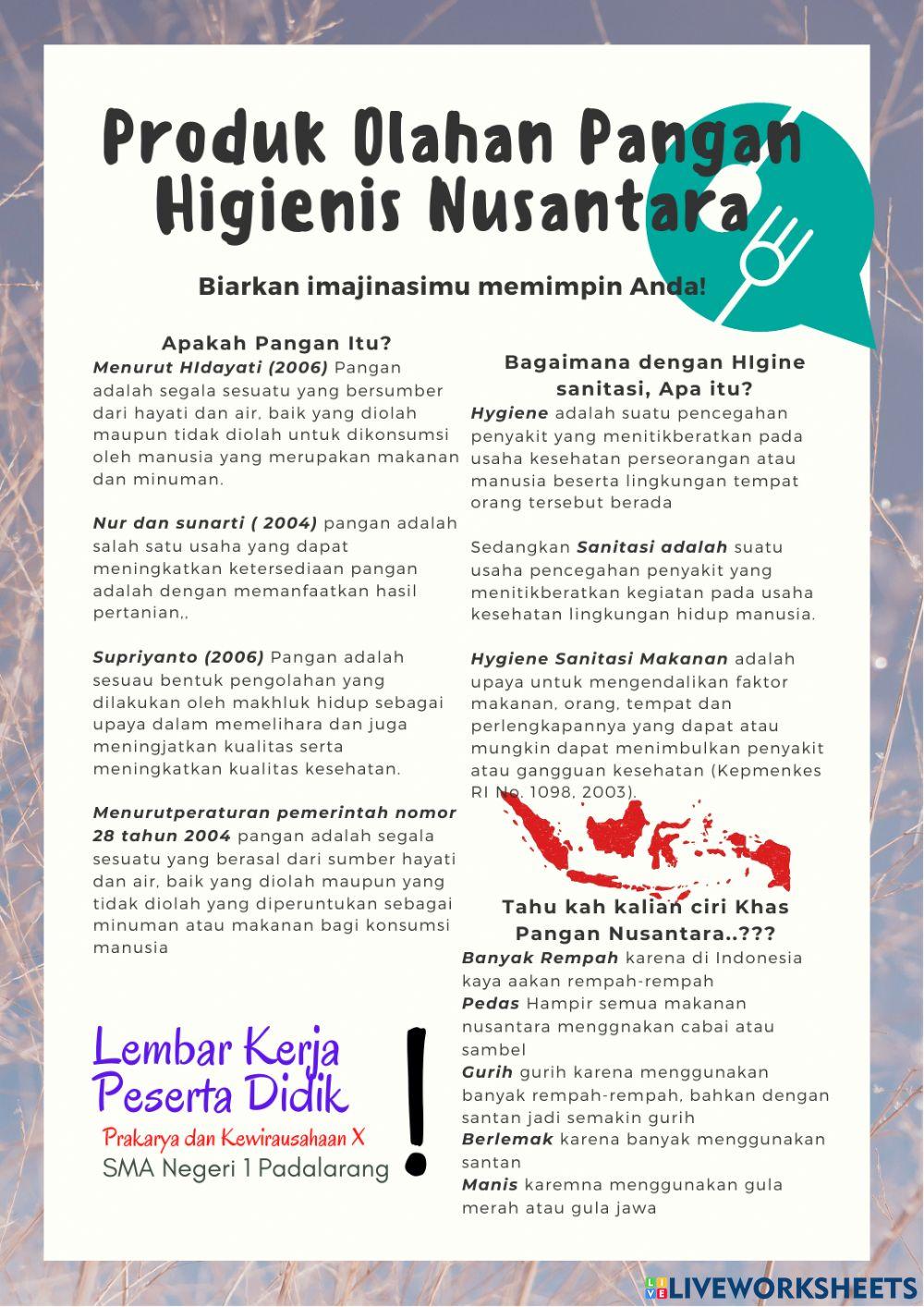Produk Olahan Pangan Higienis Nusantara
