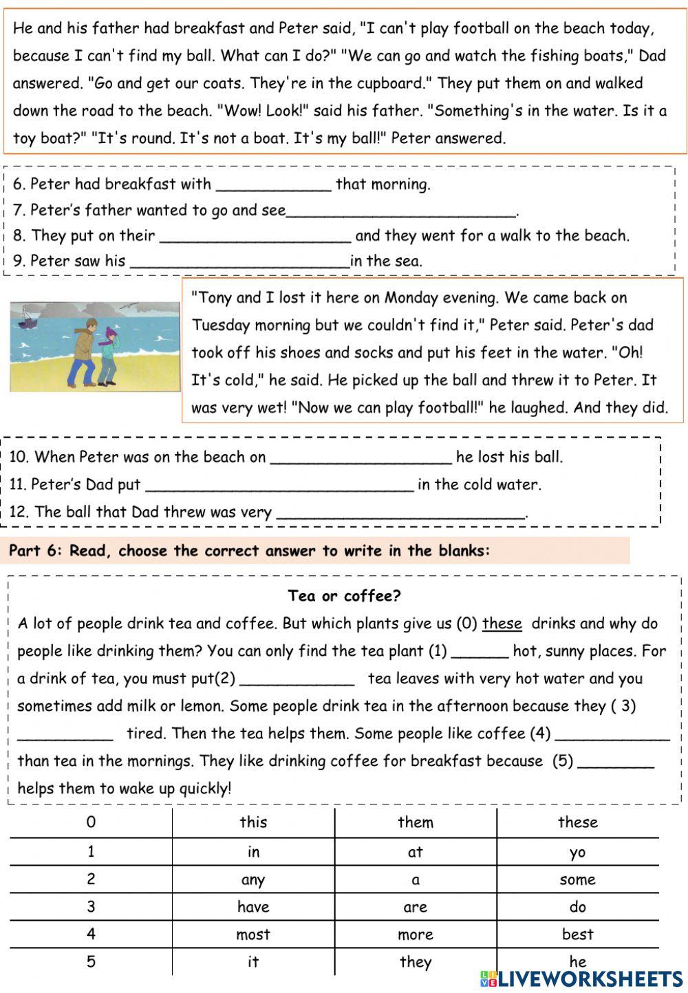 Test for Movers No 14