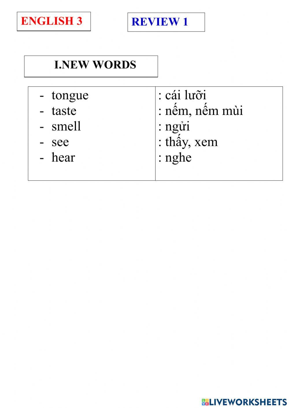 English 3-  review 1
