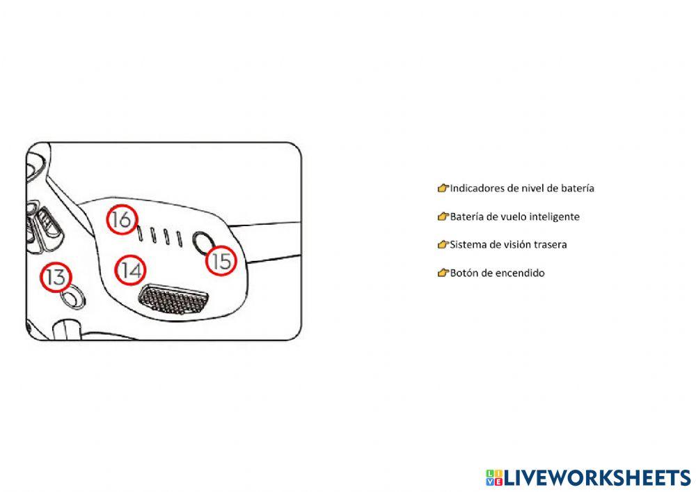 Partes de un dron Phantom 4