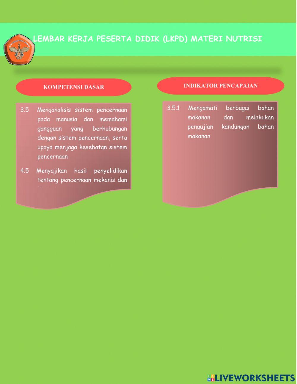 Nutrisi Pada Makanan