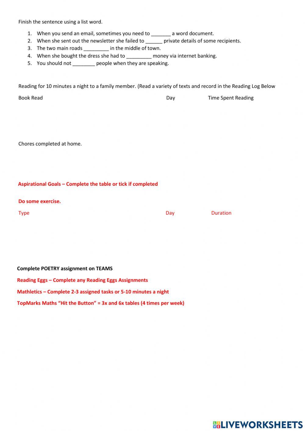 CHILL 5 Homework Term 3 Week 4