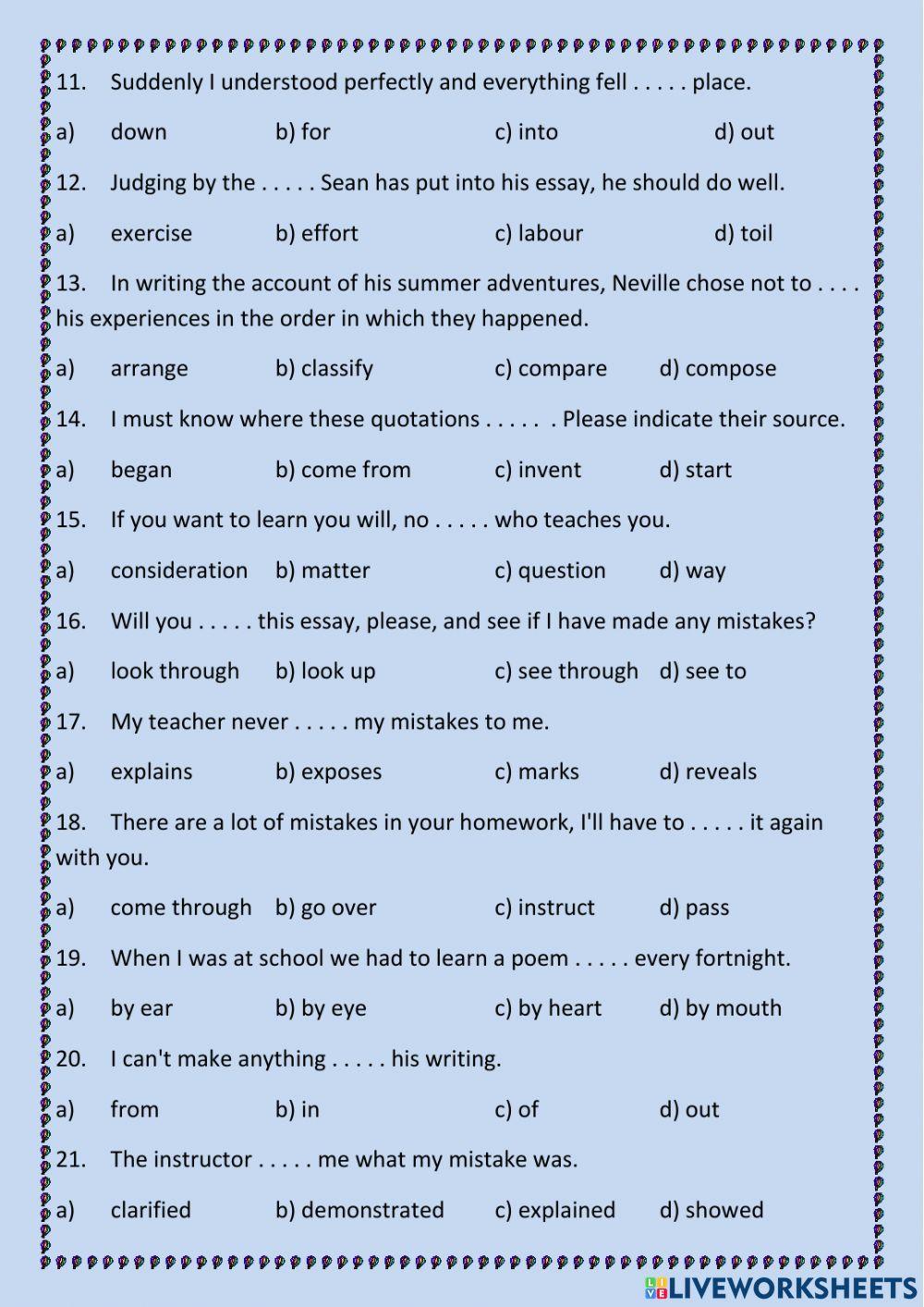 Education. Homework.