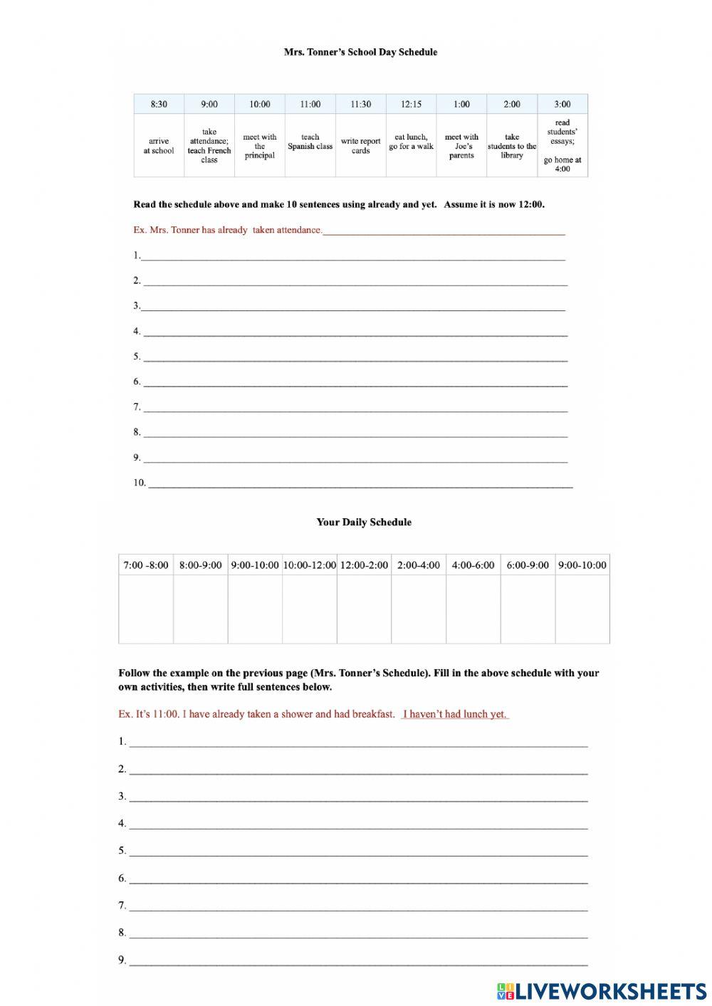 Present perfect theory and practice