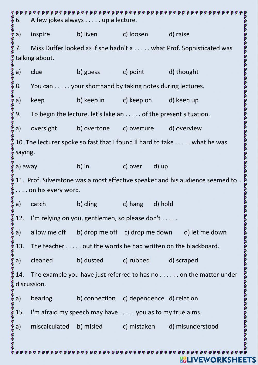 Education. Lectures.