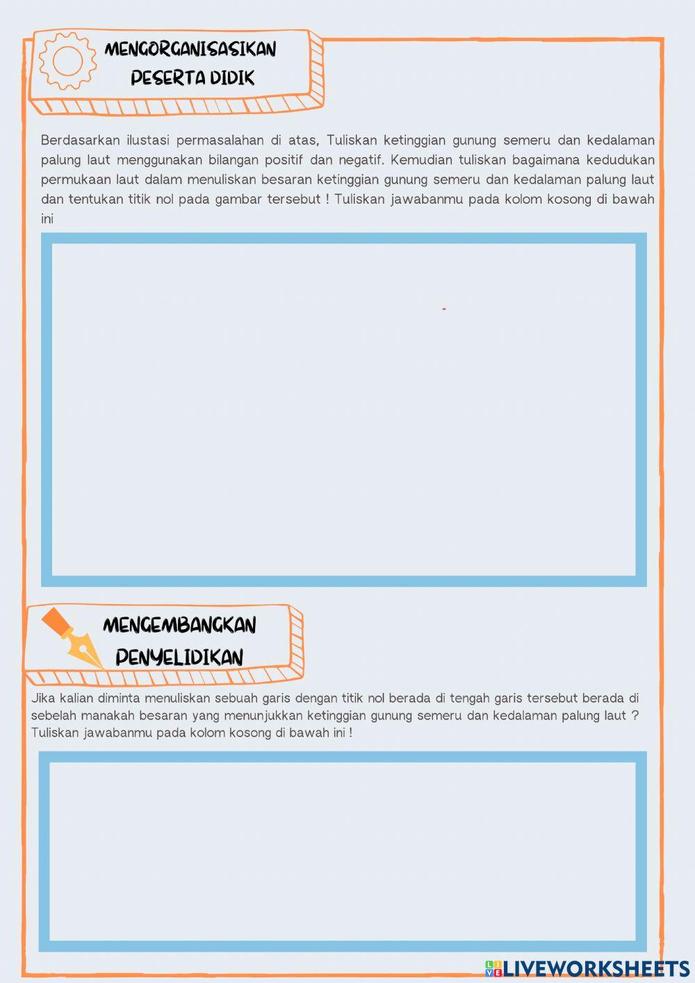 LKPD Bilangan Positif dan Negatif 1.1
