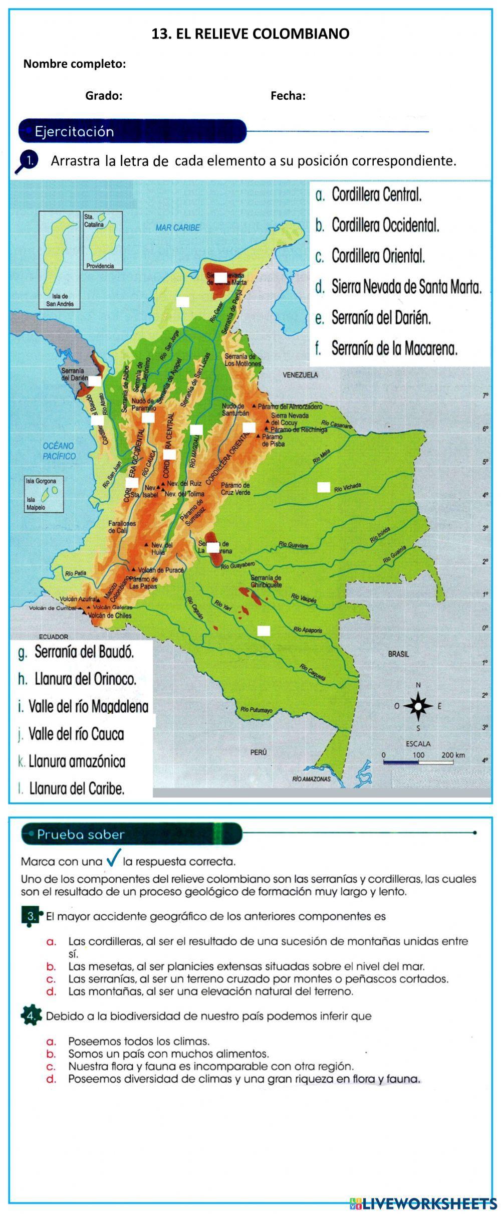 13. el relieve colombiano