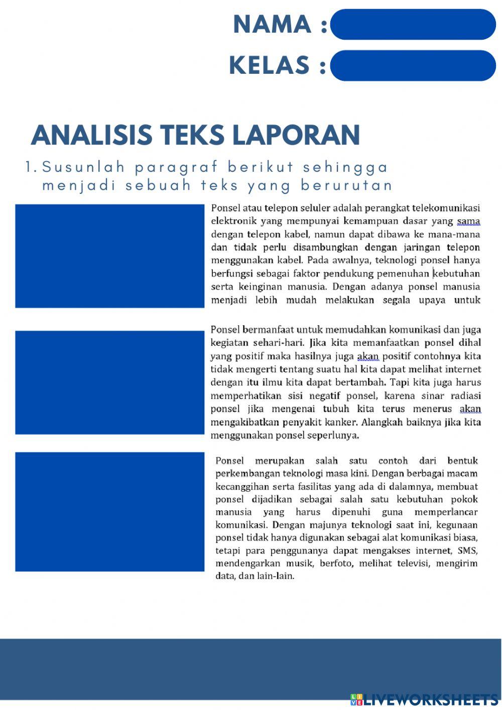 Teks laporan hasil observasi